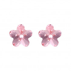 Cercei Pink Flower din elemente Swarovski DRGC0004 DarGen foto