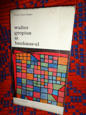 Walter Gropius si bauhaus-ul - Giulio Carlo Argan carte arhitectura,219pagini foto