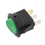 Intrerupator 12V, verde, cu bec, IRS 101, L100845