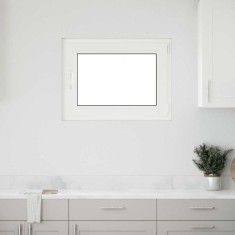 vidaXL Fereastră de subsol &bdquo;RISOR&rdquo; 80x70 cm oscilo-batantă DIN dreapta, albă