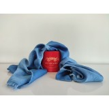 Cumpara ieftin Fular Unisex L&acirc;nă Fină Bellini, Albastru, 40x190cm, Made in Italy, Cusătură Manuală - Fular Bărbați Damă L&acirc;nă Merinos