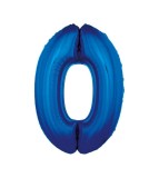 Balon folie sub forma de cifra, culoare albastra 92 cm-Tip Cifra 0