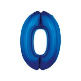 Balon folie sub forma de cifra, culoare albastra 92 cm-Tip Cifra 0