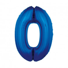 Balon folie sub forma de cifra, culoare albastra 92 cm-Tip Cifra 0