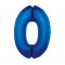 Balon folie sub forma de cifra, culoare albastra 92 cm-Tip Cifra 0