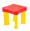 Scaun Taburet Copii Mochtoys Malipen, Rosu/Galben, 30x30x30cm, Plastic Rezistent, Interior/Exterior, 1-3 Ani, Max 25kg