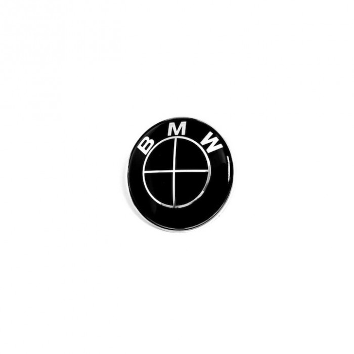 Emblema Volan BMW auto-adeziva, 44mm, Negru