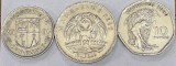 MAURITIUS Set / Lot 13 , 3 Monede : 1 Rupee 2005 + 5 Rupees 1992 + 10 Rupees 2000, Africa, Cupru-Nichel