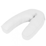 Pernă de sarcină &icirc;n formă de J, alb, 54x(36-43) cm