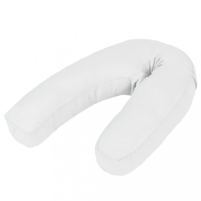 vidaXL Pernă de sarcină &amp;icirc;n formă de J, alb, 54x(36-43) cm 132973 foto