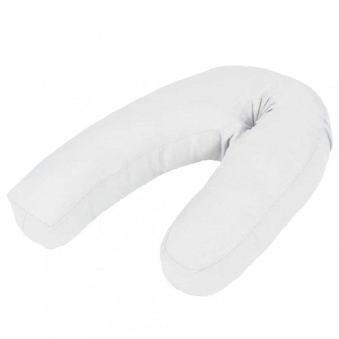 vidaXL Pernă de sarcină &icirc;n formă de J, alb, 54x(36-43) cm 132973
