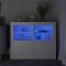 Gossi dulapuri laterale cu lumini led 2 buc. alb lemn prelucrat