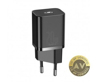 Incarcator Retea Baseus Super Si 20W 3A 1 x USB-C Negru CCSUP-B01 foto