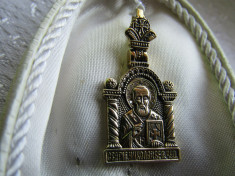 LICHIDEZ COLECTIE- PANDANTIV RUSIA --TEMA RELIGIOASA &amp;quot; SF NICOLAE&amp;quot; foto