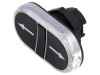 Comutator dublu negru plat