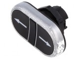 Comutator dublu negru plat