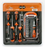Set 5 surubelnite + 41 accesorii, Holzer 540142