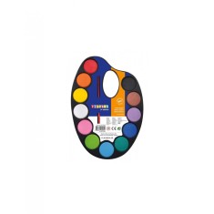 Paleta pictura ergonomica cu 12 Acuarele si Pensula