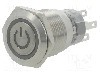 Intrerupator anti-vandalism, ON-(ON), &Oslash;19mm, ONPOW - LAS1-AGQ-11ET/G/12V/S