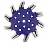 Disc stea cu segmenti diamantati pt. slefuire pardoseli - segment dur - Albastru - 250 mm - prindere 19mm - DXDY.8501.250.11.23, Oem