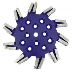 Disc stea cu segmenti diamantati pt. slefuire pardoseli - segment dur - Albastru - 250 mm - prindere 19mm - DXDY.8501.250.11.23