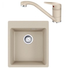 Pachet chiuveta bucatarie Franke MRG 610-39, 440x500 mm + Baterie Novara Plus, Avena