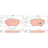 Set placute frana Trw GDB1419, parte montare : Punte fata