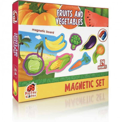Set magnetic Fructe si Legume cu Plansa magnetica inclusa, 24 piese Roter Kafer RK2090-06 foto