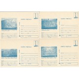 Set complet 12 intreguri postale Columna lui Traian 1980 (necirculate, tiparite - albastru)