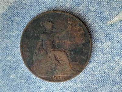 ONE PENNY 1913 - MAREA BRITANIE foto
