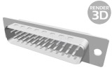 Conector HARTING D-Sub 25 pini mufă tată cablu drept lipire 09672255615