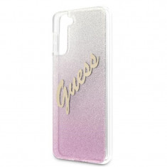 Husa Cover Guess Glitter Gradient pentru Samsung Galaxy S21 Pink foto