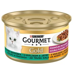 Conserva Gourmet GOLD - buca?i de iepure ?i ficat fripte ?i inabu?ite, 85g foto