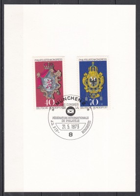 Germania 1973 - Al 42-lea Congres al Federației Internaționale de Filatelie, Carton Filatelic foto