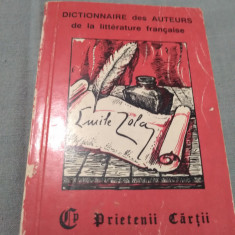 DICTIONNAIRE DES AUTEURS DE LA LITTERATURE FRANCAISE