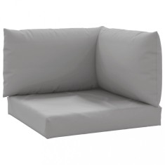 Perne pentru canapea din paleti, 3 buc., gri, material textil