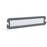 Cumpara ieftin Balustrada de protectie pat copii, gri, 180x42 cm, poliester