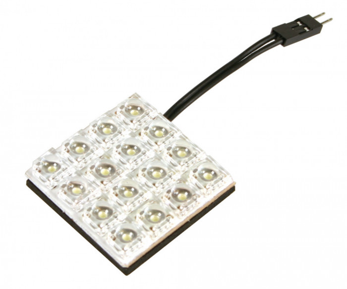 Panou cu 16 Hyper-Led 35x35mm - 12V - Rosu Garage AutoRide