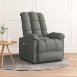 VidaXL Fotoliu de masaj, gri &icirc;nchis, material textil