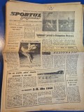 ziarul sportul popular 27 octombrie 1966 - fotbal dinamo pitesti - toulouse 5 - 1