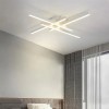 Lustra LED cu telecomanda MORA 80W, 4 Elemente, Liniara, lumina Rece/Calda/Neutra, Dimabila, Alb ModernLight Concept, Alessandro DESIGN