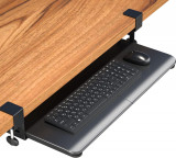 Suport pentru tastatura Bontec, extensibil, sub birou, negru