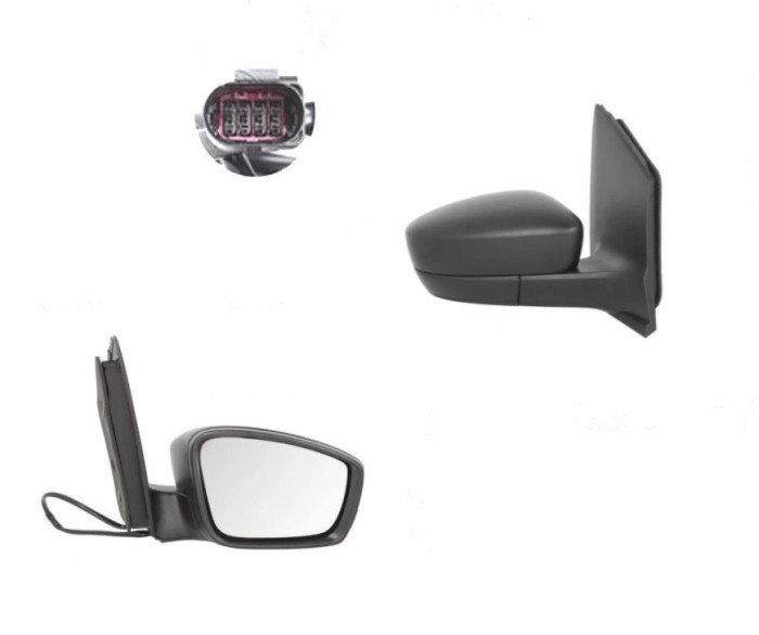 Oglinda exterioara Skoda Citigo, 05.2012-; Citigo, 05.2017- , Seat Mii, 05.2012-, Vw Up! (Vw120), 04.2012-2016, Dreapta, reglare electrica; grunduita