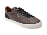 Cumpara ieftin Pantofi sport PEPE JEANS maro, KENTON COURT, din piele ecologica