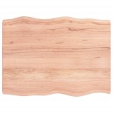 Cumpara ieftin Blat masa, 80x60x(2-4) cm, maro, lemn tratat contur organic