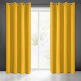 Set doua draperii semi-blackout, uni galben