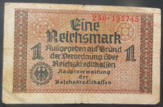 Bancnota istorica 1 MARCA / REICHSMARK - GERMANIA NAZISTA,1938-1944 *cod 889 B foto