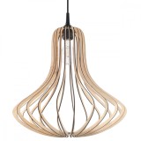 Lampă Suspendată Elza Din Lemn Natural Cu 1 Bec Cu Design Scandinav De Interior