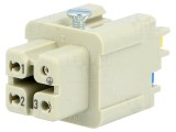Conector HDC Quick Lock 4P+3PE Mamă