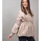 GEACA SCURTA FOITA TIP TRENCI CU ELASTIC IN TALIE BAGNOLO Bej Deschis TALIE UNICA